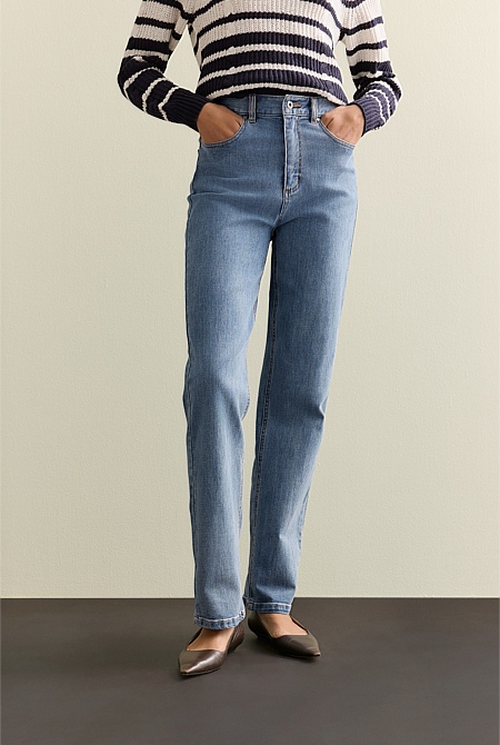 High Rise Straight Leg Jean