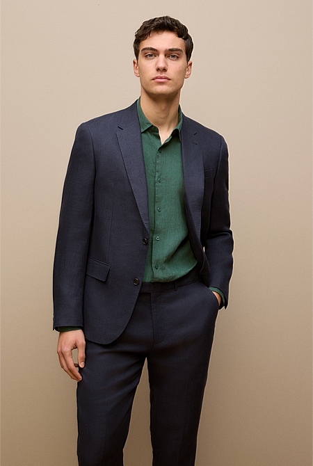 Regular Fit Belgian Linen Blazer
