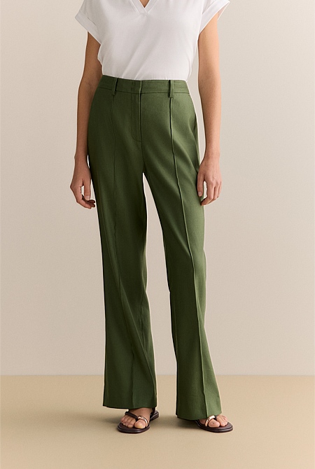 Linen Blend Twill Smart Pant