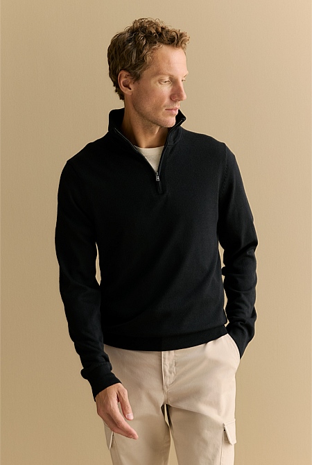 Australian Merino Half Zip