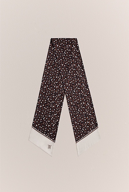 Silk Leopard Scarf