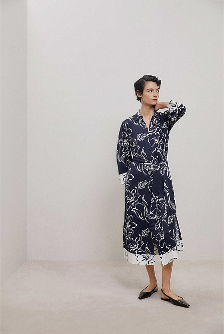 Iluna Spliced Shirt Dress