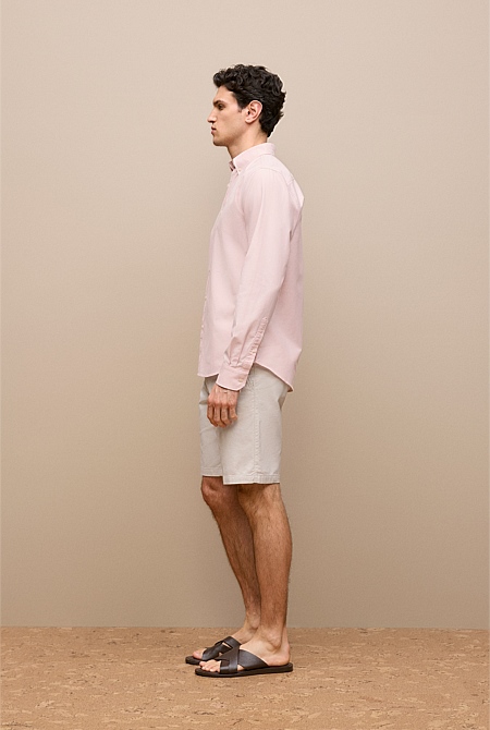 Regular Fit Yarn Dyed Cotton Monogram Oxford Shirt Regular Fit Yarn Dyed Cotton Monogram Oxford Shirt