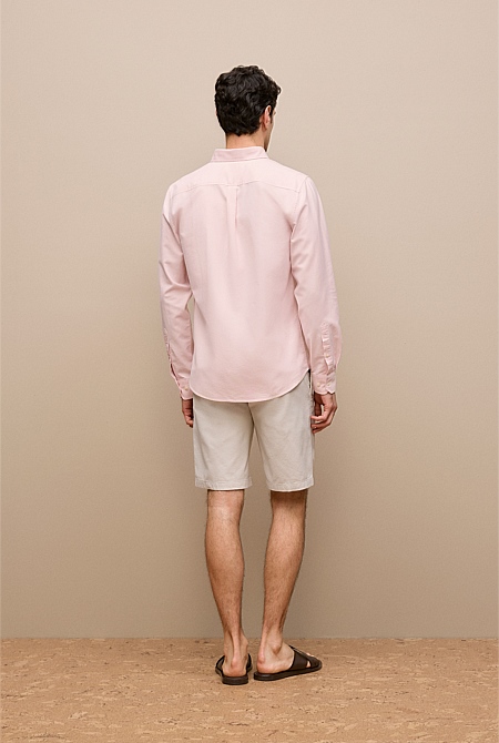 Regular Fit Yarn Dyed Cotton Monogram Oxford Shirt Regular Fit Yarn Dyed Cotton Monogram Oxford Shirt