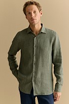 Tailored Fit Delave Linen Long Sleeved Shirt