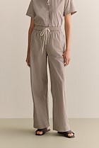 Cotton Poplin Stripe Pull On Pant