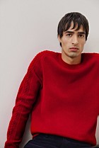 Merino Cable Detail Crew