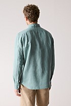 Regular Fit Delave Linen Long Sleeve Shirt