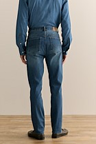 Relaxed Fit Mid Wash Jean