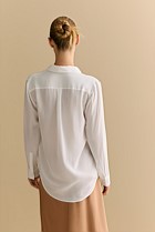 Silk Concealed Placket Shirt