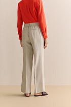 Yarn Dyed Linen Wide Leg Pant