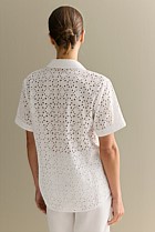 Broderie Anglaise Short Sleeve Shirt