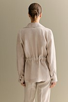 Linen Twill Tie Waist Jacket