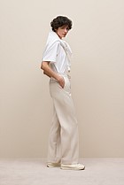 Ponte Pintucked Wide Leg Pant