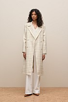 Yarn Dyed Check Trench Coat