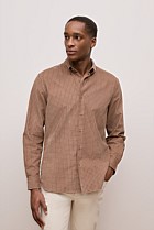 Regular Fit Cord Check Shirt