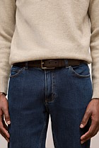 Mica Grain-Leather Belt