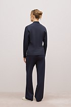 Jacquard Shawl Neck Sweat