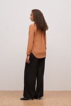 Silk Concealed Placket Shirt