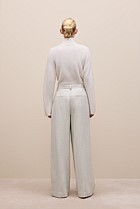 Italian Wool Blend Wide Leg Pant