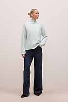 Alpaca Merino Blend Relaxed Mock Neck