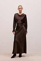 Satin Bias Cut Maxi Skirt