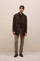 Italian Wool Herringbone Peacoat