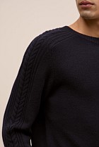 Merino Cable Detail Crew
