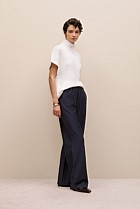 Cotton Cashmere Sleeveless High Neck Knit