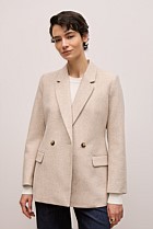 Italian Wool Blend Flecked Blazer
