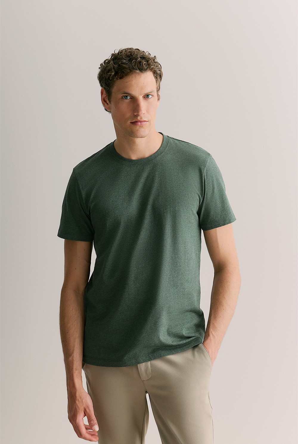 Organically Grown Cotton Marle Crew T-shirt