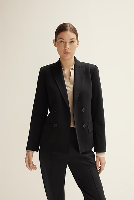 Ponte Double Breasted Blazer