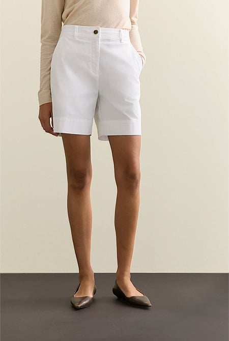 Stretch Cotton Double Cloth Short