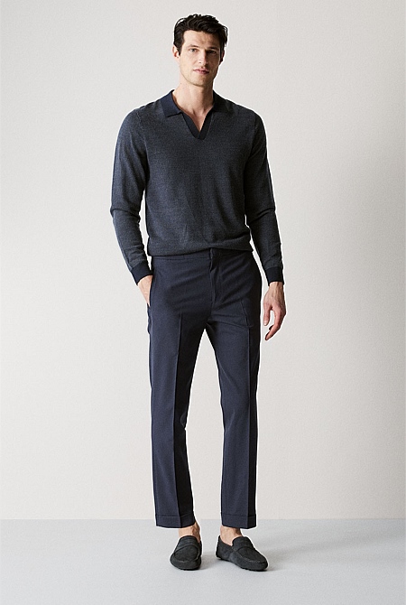 Stretch Wool Relaxed Pant
