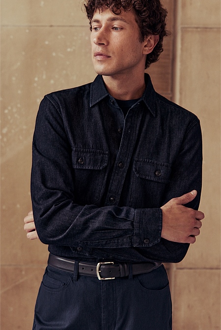 Regular Fit Denim Twill Shirt