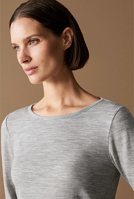 Australian Merino Marle Long Sleeved T-shirt