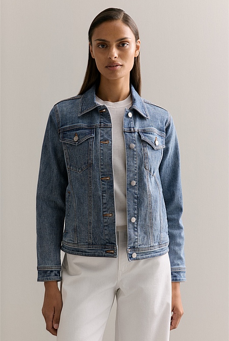 Australian Cotton Blend Classic Denim Jacket