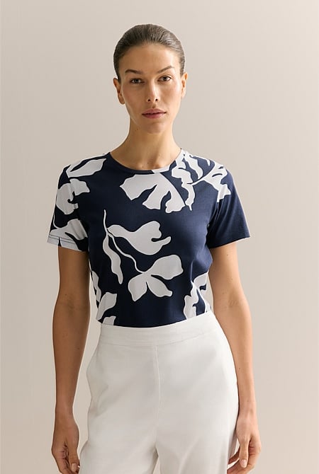 Australian Cotton Palm Print T-shirt