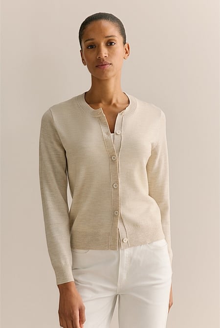 Merino Classic Crew Cardigan