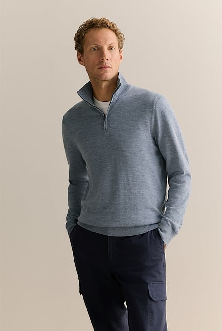 Australian Merino Half Zip