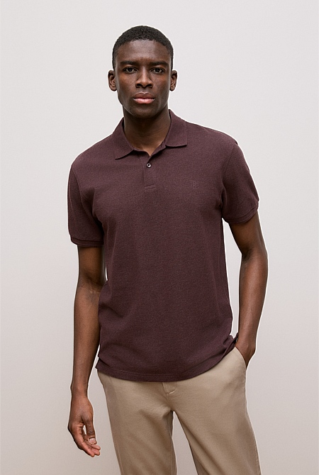 Pique Marle Monogram Polo