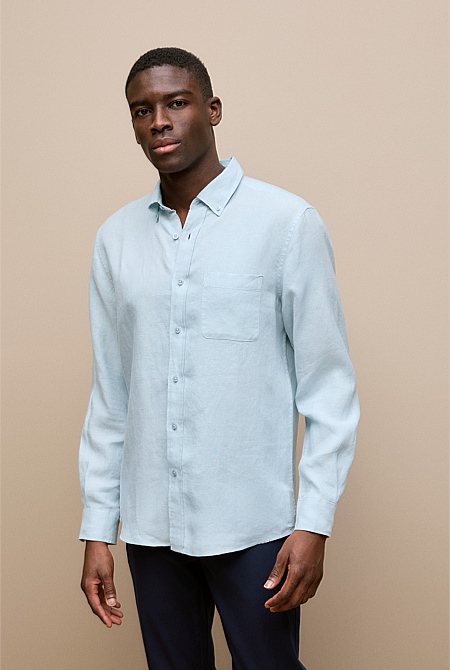 Regular Fit Linen End On End Shirt