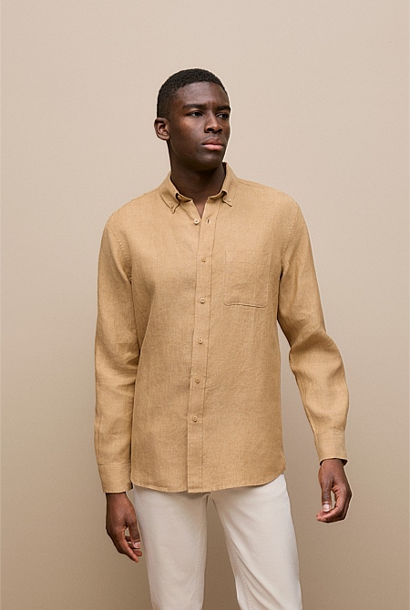 Regular Fit Linen End On End Shirt