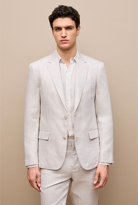 Regular Fit Linen Twill Blazer