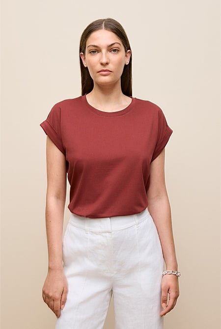 Cuff Sleeve T-shirt