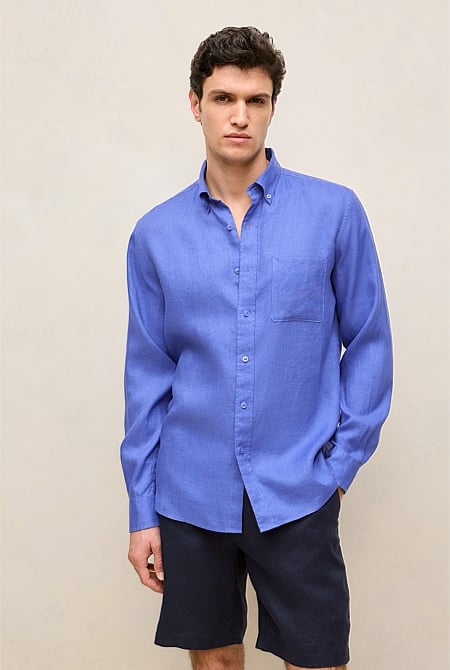 Regular Fit Linen Classic Long Sleeve Shirt