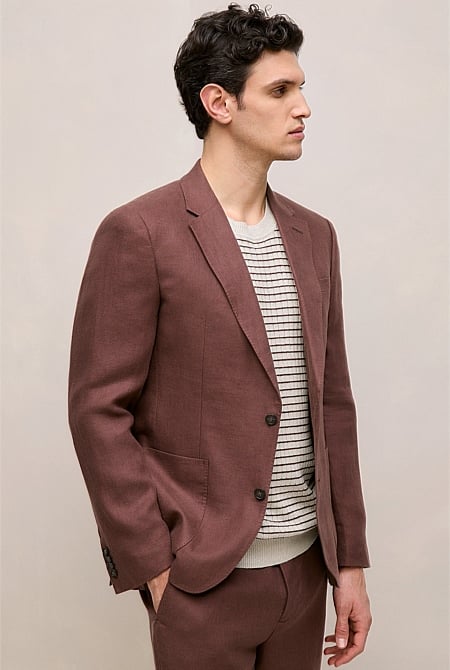 Regular Fit Belgian Linen Blazer