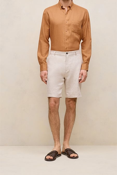 Linen Tailored Relaxed Short
