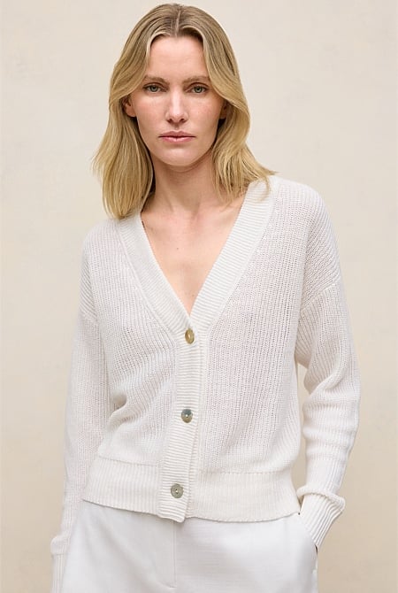 Linen Relaxed Cardigan