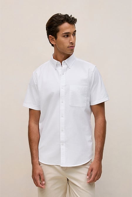 Monogram Short Sleeve Oxford Shirt
